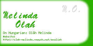 melinda olah business card